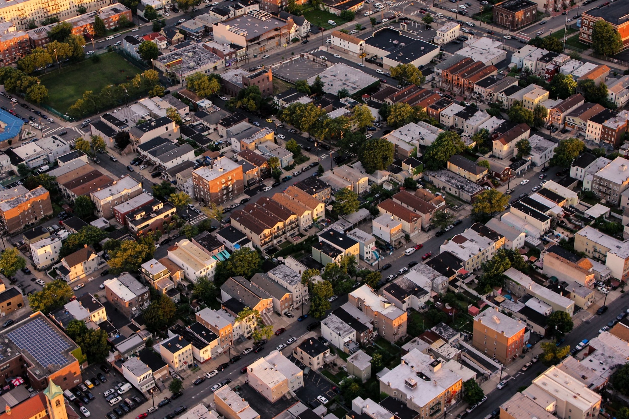Aerial view representing the community Free Worshipper Church serves